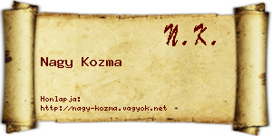 Nagy Kozma névjegykártya